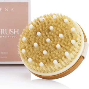 cepillo masajeador en seco para piel muerta y drenaje linfatico