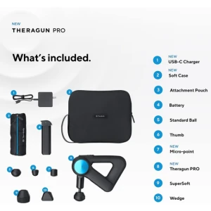 LISTA DE ACCESORIOS QUE VIENEN CONLA Theragun PRO