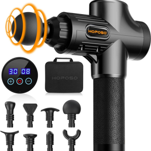 pistola de masajes hoposo color negro